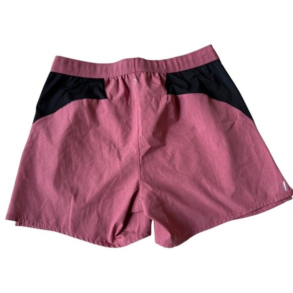 Skora Pacer Shorts 5 Inch Mens M Quick Dry Athletic Shorts Red Moscato Chambray - Picture 3 of 16